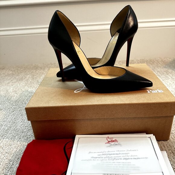Christian Louboutin Iriza Black Heel Pumps - Picture 3 of 14